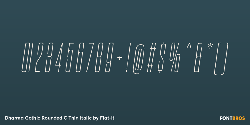 Dharma Gothic Rounded C Thin Italic Font Poster #1