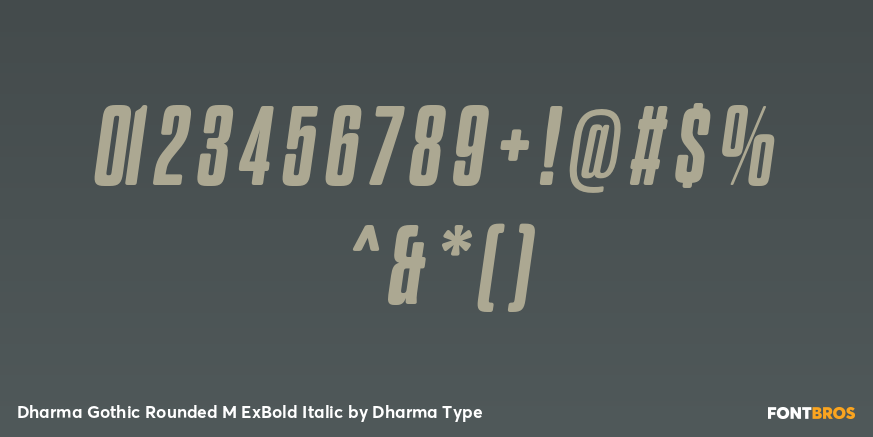 Dharma Gothic Rounded M ExBold Italic Font Poster #4