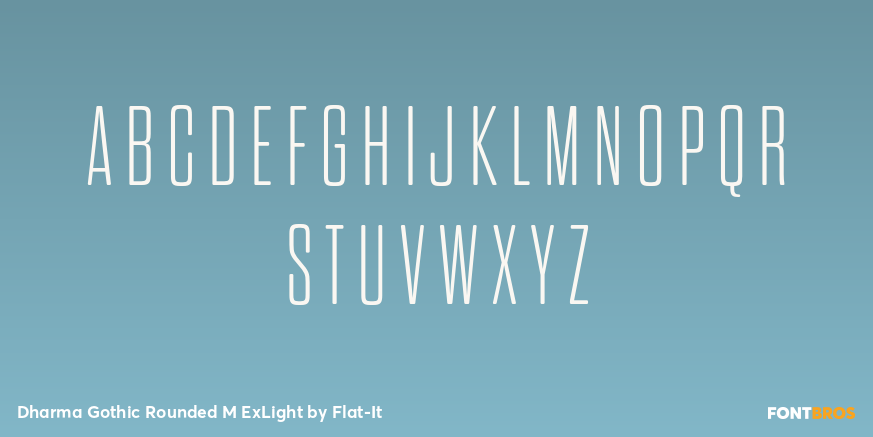 Dharma Gothic Rounded M ExLight Font Poster #2