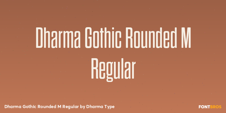 Dharma Gothic Rounded M Regular Font Poster #1