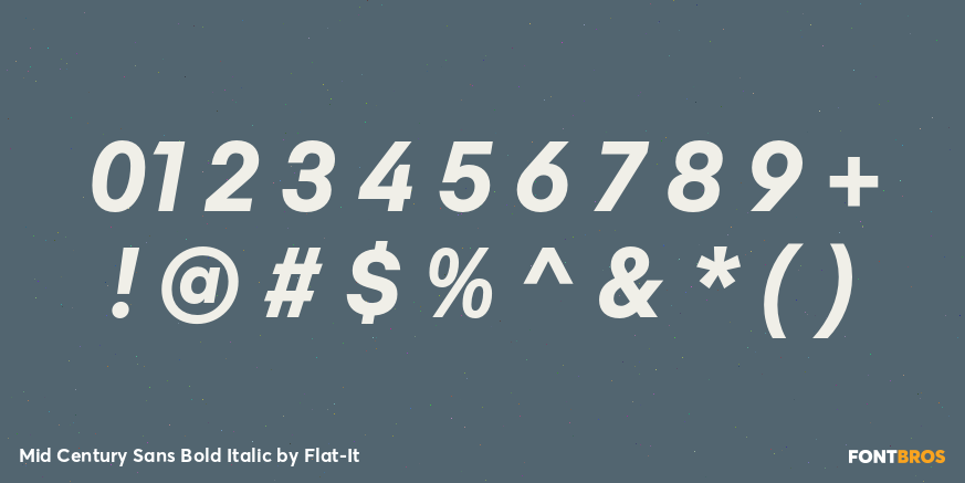 Mid Century Sans Bold Italic Font Poster #4