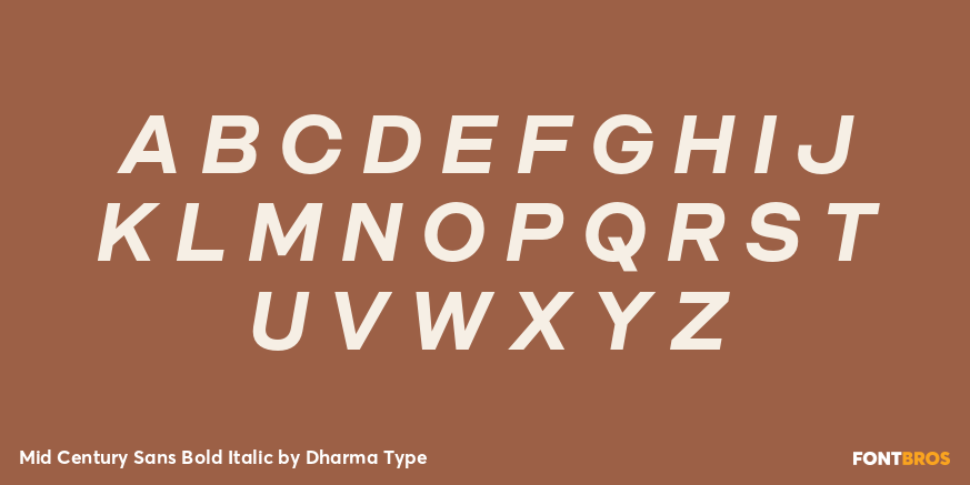 Mid Century Sans Bold Italic Font Poster #2