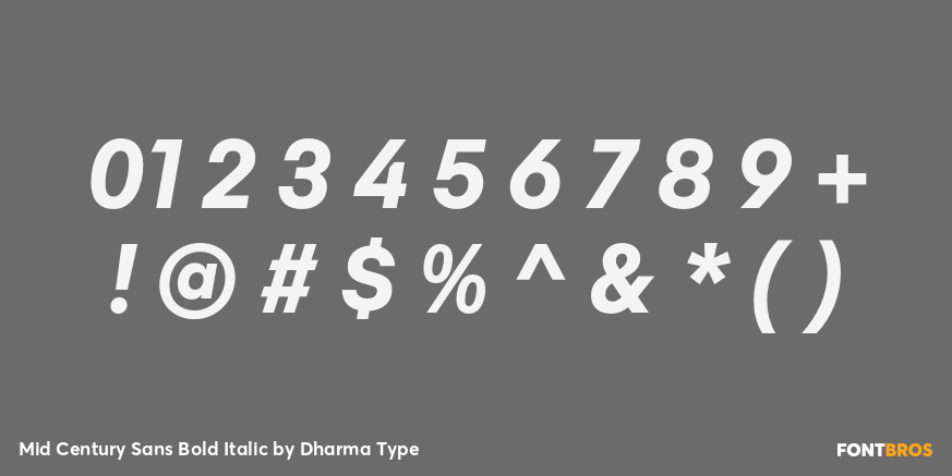 Mid Century Sans Bold Italic Font Poster #4