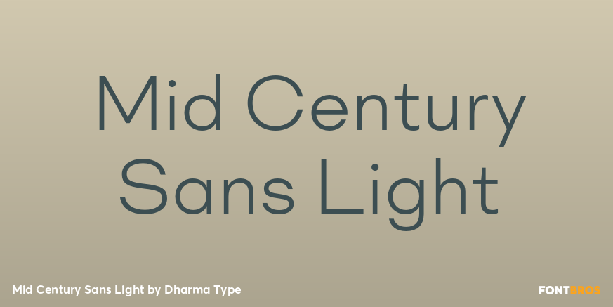 Mid Century Sans Light Font Poster #1
