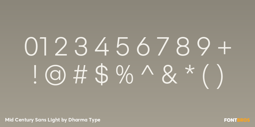 Mid Century Sans Light Font Poster #4