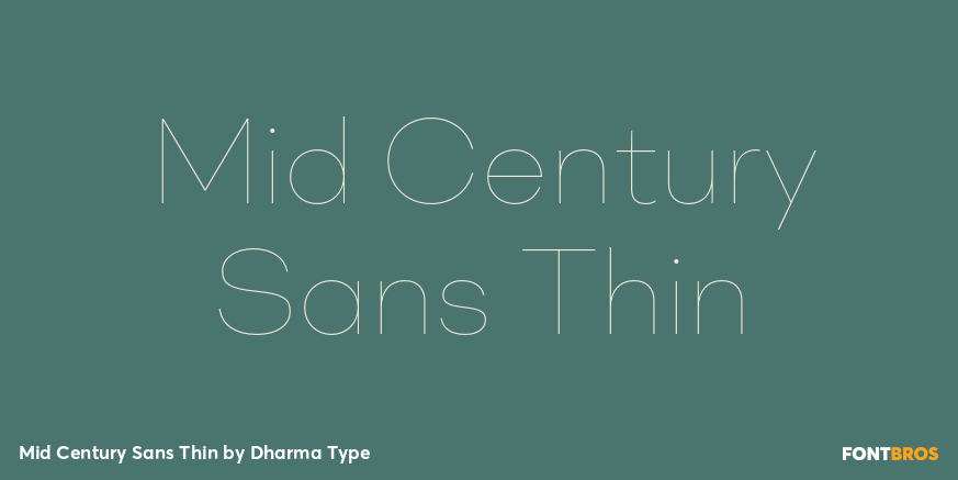 Mid Century Sans Thin Font Poster #1