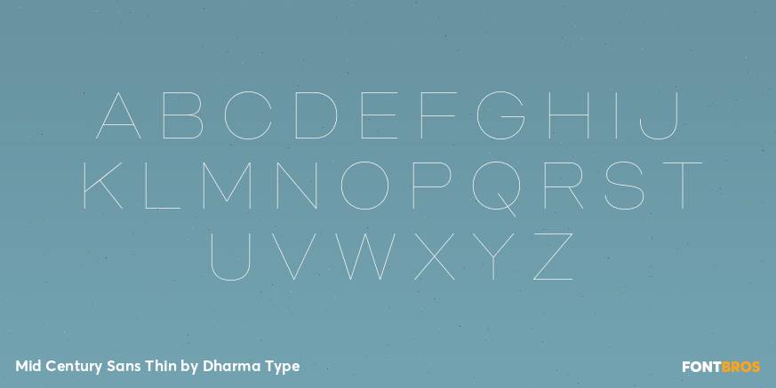 Mid Century Sans Thin Font Poster #2