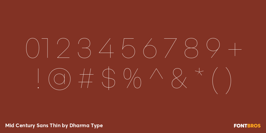 Mid Century Sans Thin Font Poster #4