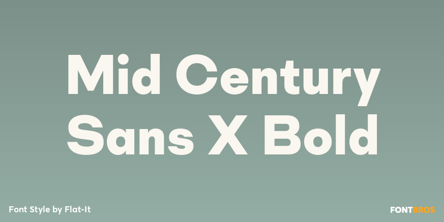 Mid Century Sans X Bold Font Poster #1