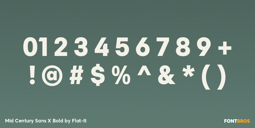 Mid Century Sans X Bold Font Poster #1