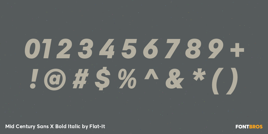 Mid Century Sans X Bold Italic Font Poster #4