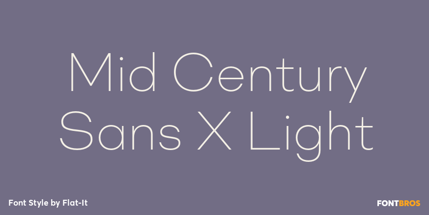 Mid Century Sans X Light Font Poster #1