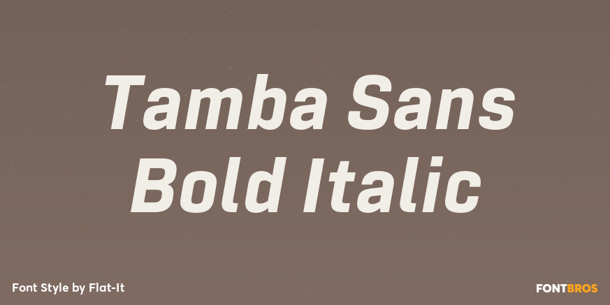 Tamba Sans Bold Italic Font Poster #1