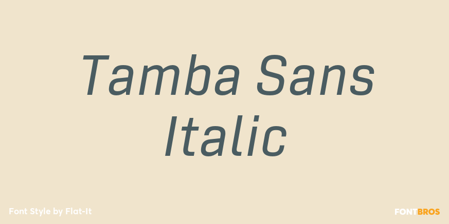 Tamba Sans Italic Font Poster #1
