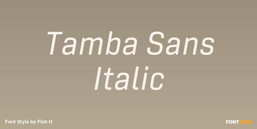 Tamba Sans Italic Font Poster #1