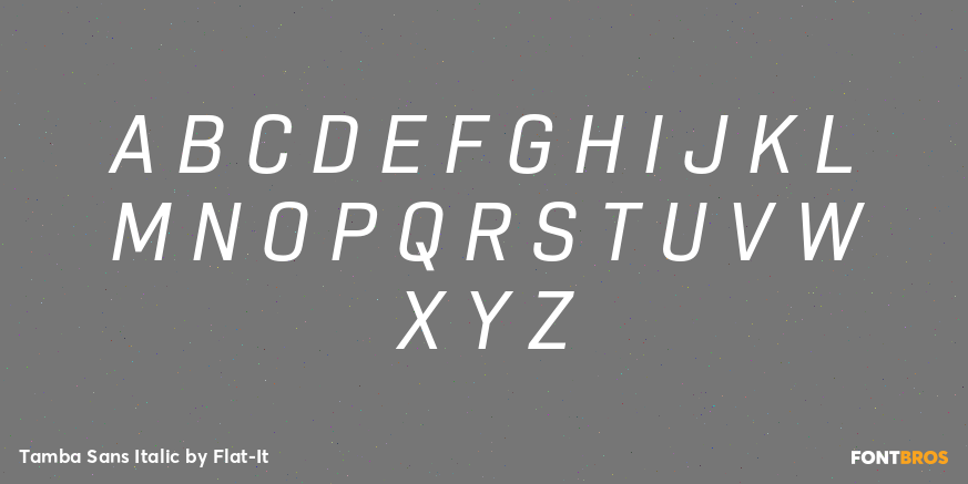 Tamba Sans Italic Font Poster #2