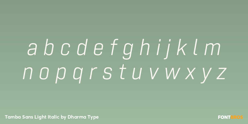 Tamba Sans Light Italic Font Poster #3