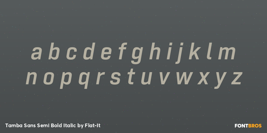 Tamba Sans Semi Bold Italic Font Poster #3