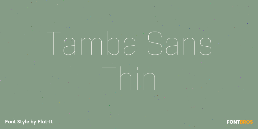 Tamba Sans Thin Font Poster #1