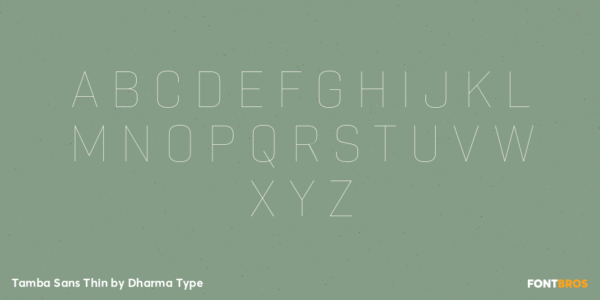 Tamba Sans Thin Font Poster #2
