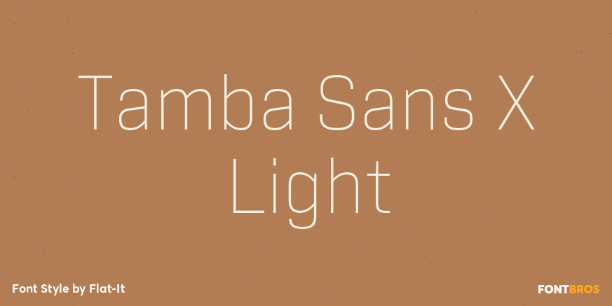Tamba Sans X Light Font Poster #1