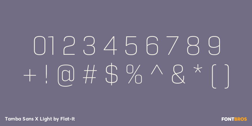 Tamba Sans X Light Font Poster #1