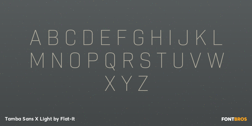 Tamba Sans X Light Font Poster #1