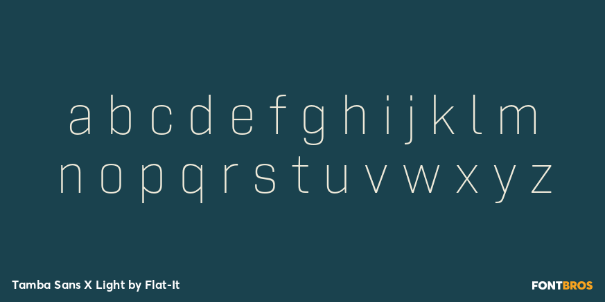 Tamba Sans X Light Font Poster #1