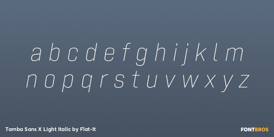 Tamba Sans X Light Italic Font Poster #1
