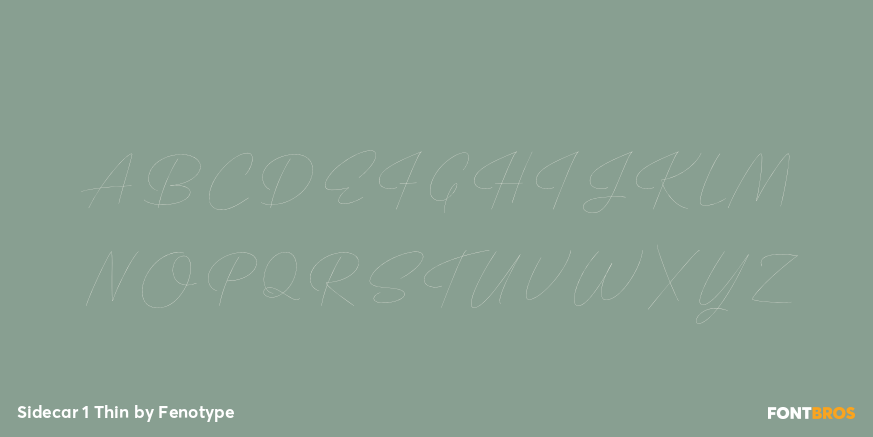 Sidecar 1 Thin Font Poster #2