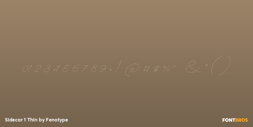 Sidecar 1 Thin Font Poster #4