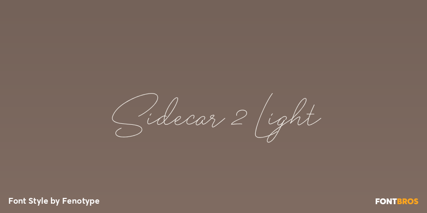 Sidecar 2 Light Font Poster #1