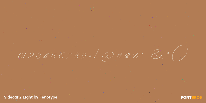 Sidecar 2 Light Font Poster #1