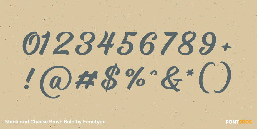 Steak and Cheese Brush Bold Font Poster #4