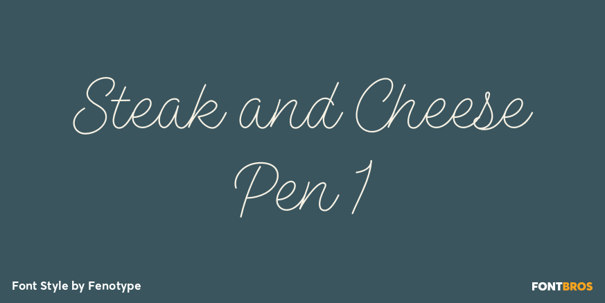 Steak and Cheese Pen 1 Font Poster #1