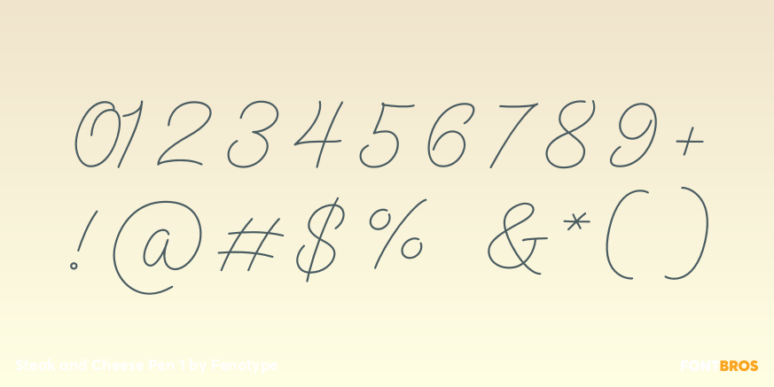 Steak and Cheese Pen 1 Font Poster #1