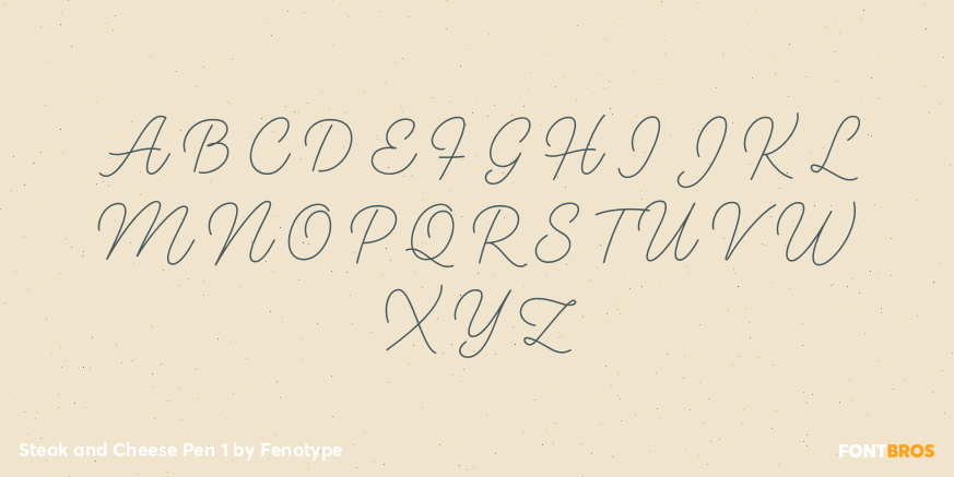 Steak and Cheese Pen 1 Font Poster #2