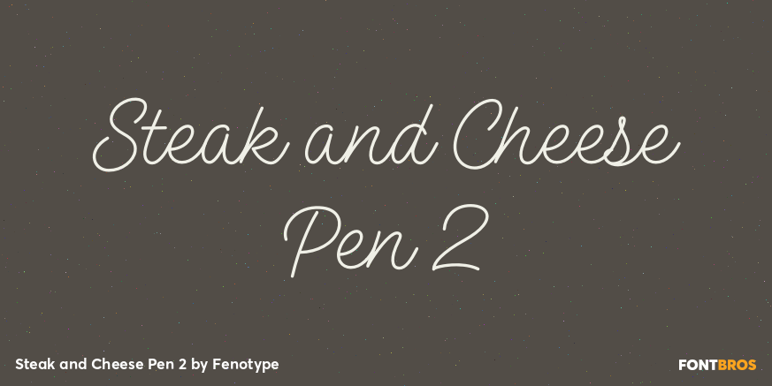 Steak and Cheese Pen 2 Font Poster #1