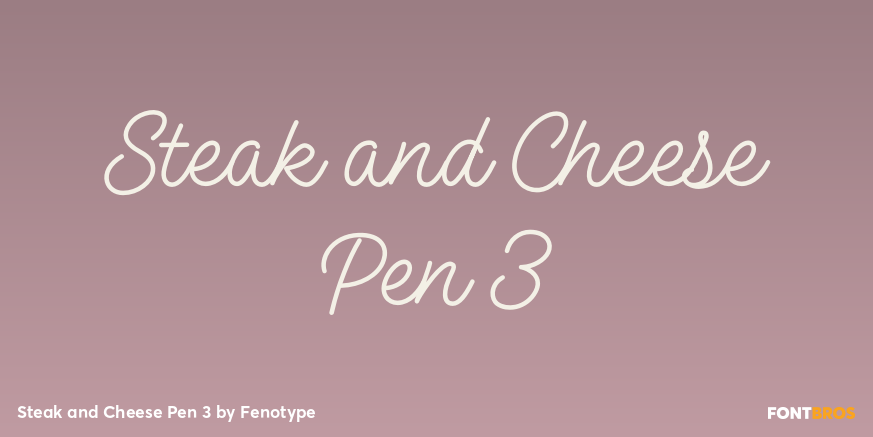 Steak and Cheese Pen 3 Font Poster #1