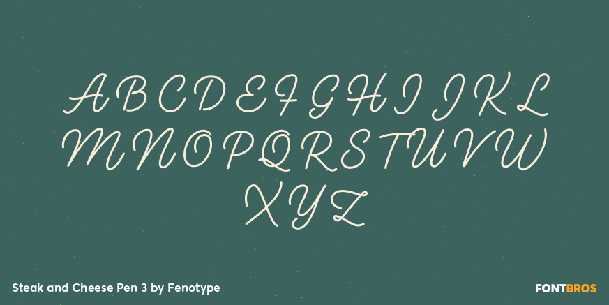 Steak and Cheese Pen 3 Font Poster #2