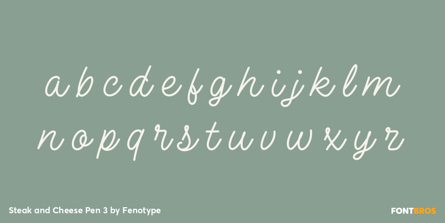 Steak and Cheese Pen 3 Font Poster #3