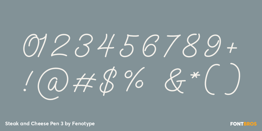 Steak and Cheese Pen 3 Font Poster #4