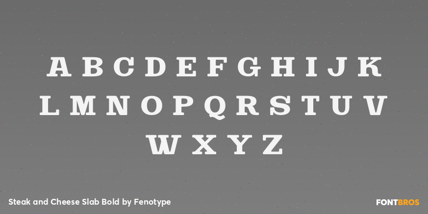 Steak and Cheese Slab Bold Font Poster #2