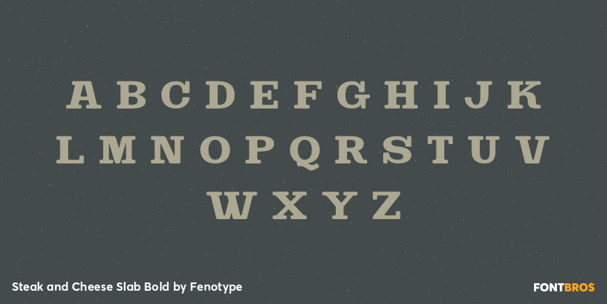 Steak and Cheese Slab Bold Font Poster #3