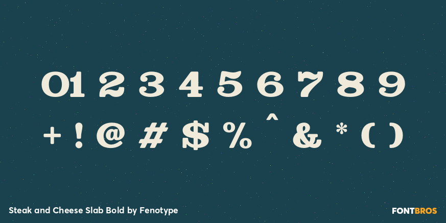 Steak and Cheese Slab Bold Font Poster #4