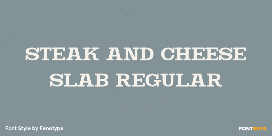 Steak and Cheese Slab Regular Font Poster #1