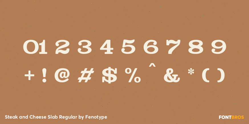 Steak and Cheese Slab Regular Font Poster #1