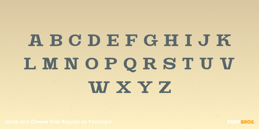 Steak and Cheese Slab Regular Font Poster #1