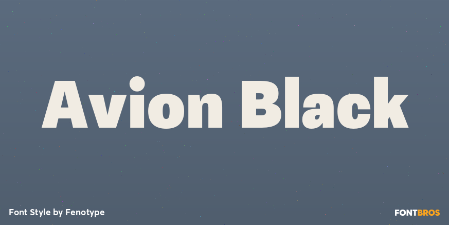 Avion Black Font Poster #1
