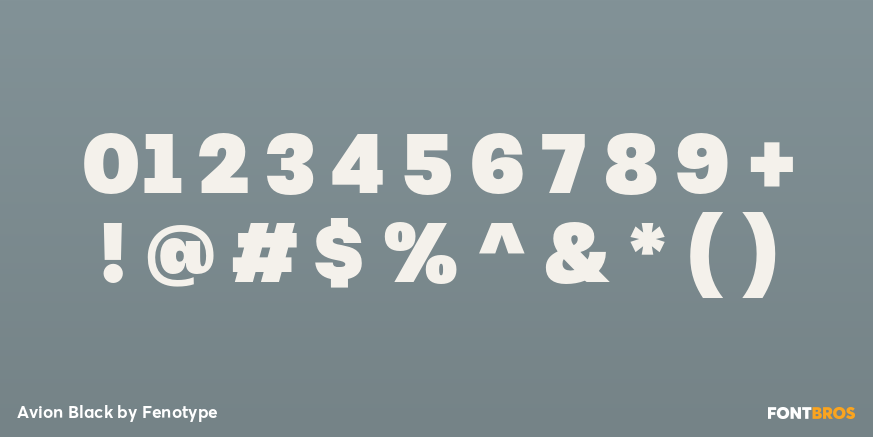 Avion Black Font Poster #1